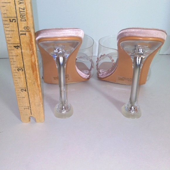CAPE ROBBIN Champagne Bling Ring Toe Clear Heels- Size 8 - Picture 10 of 11